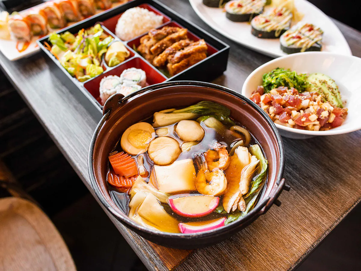 Assorted Japanese Dishes at Maki Bar，a Japanese Restaurant in Bethesda