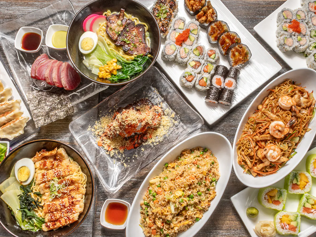 Assorted Asian Dishes at Maki Bar，a Japanese Restaurant in Bethesda